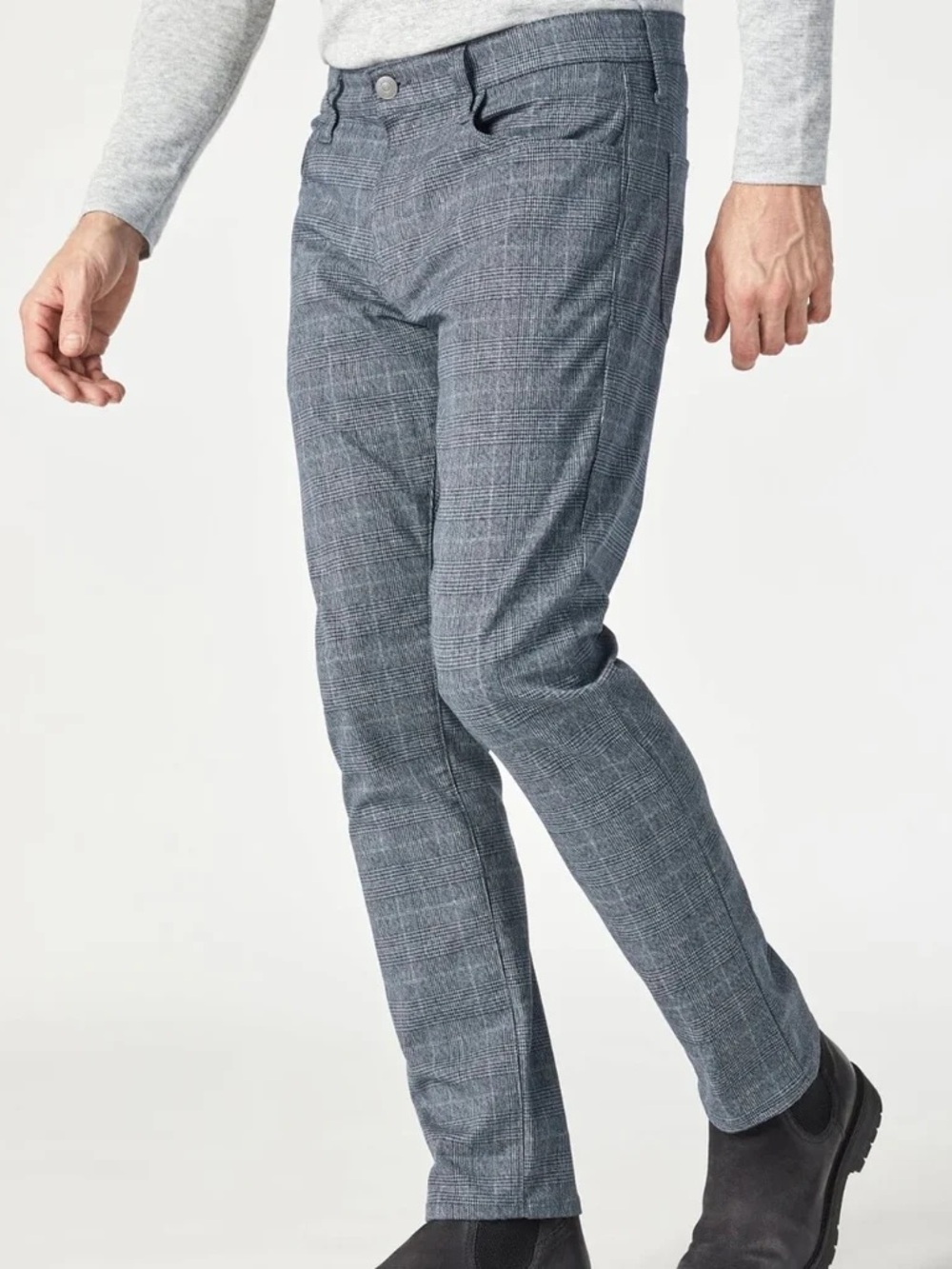 Mavi Jake Slim Leg Gray Plaid 5-Pocket Preppy Dress Work Pants Men’s Size 34x30